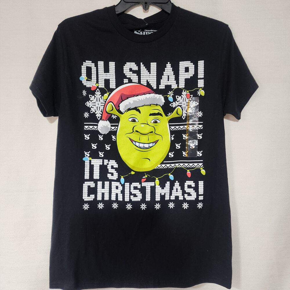 Shrek ''Oh snap! It's Christmas '' men's small shirt